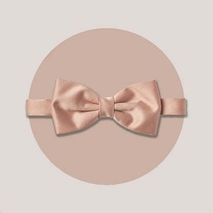 Satin Clip-On Bow Tie - Dusty Rose