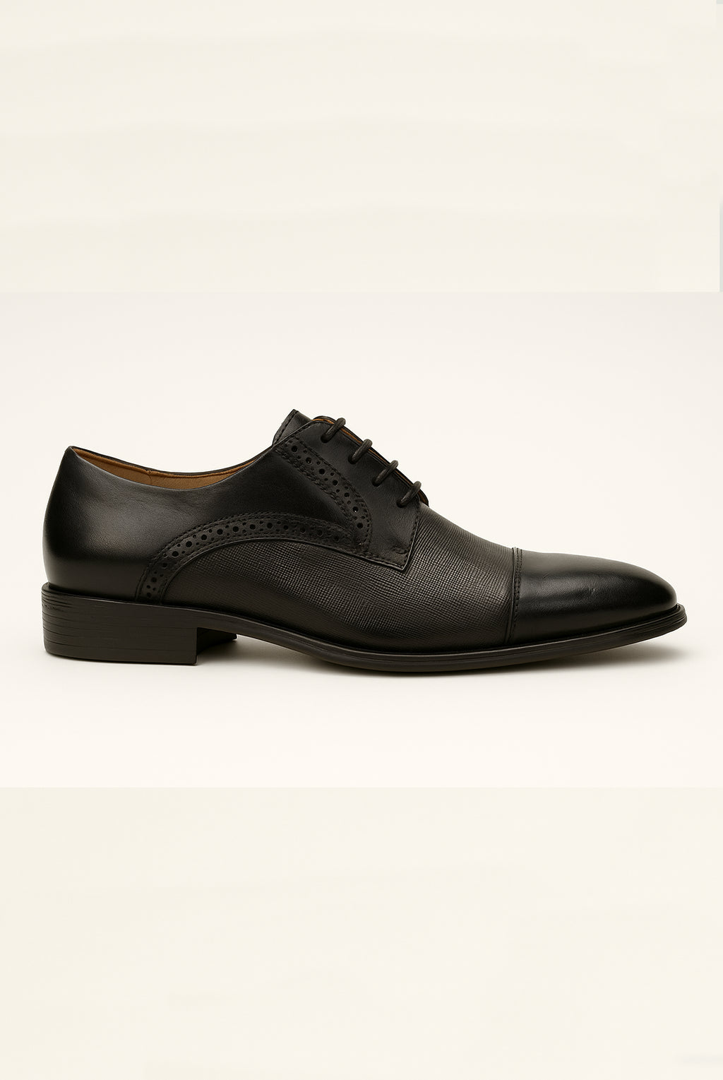 Erling Derby Leather Shoes - Black