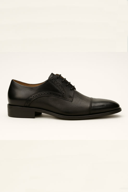 Erling Derby Leather Shoes - Black