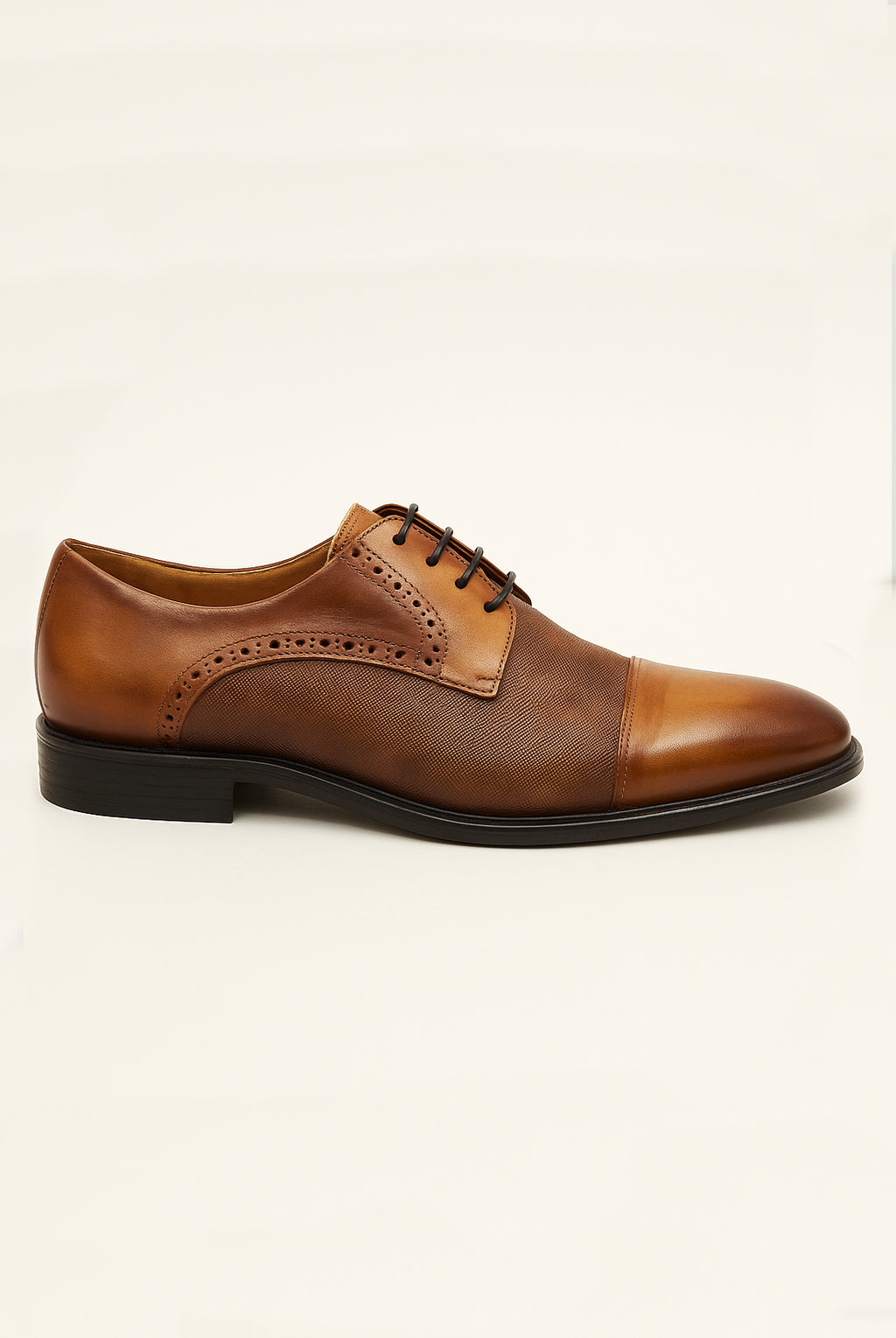 Erling Derby Leather Shoes - Brown