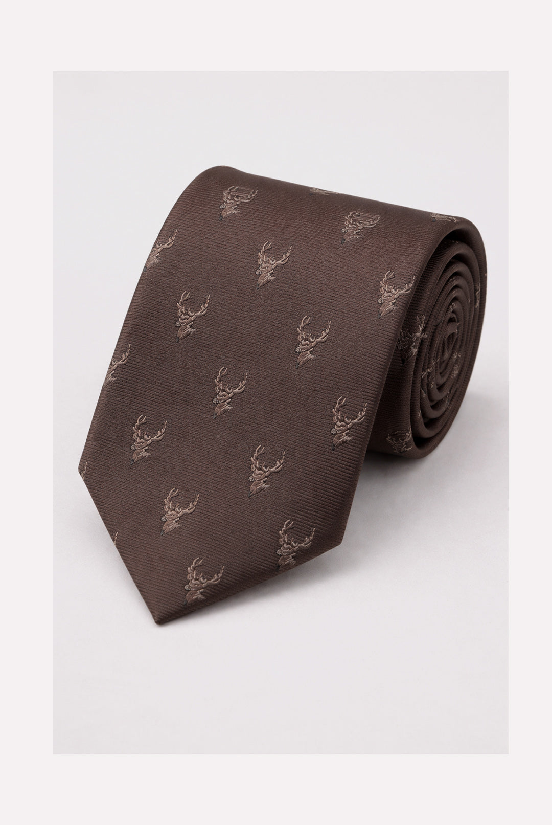 Stag on Twill Tie Set - Bark 8014