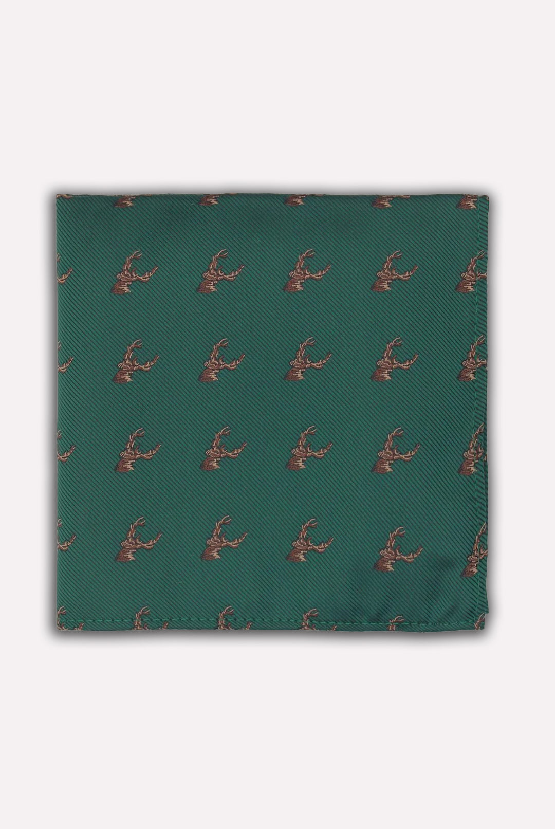 Stag on Twill Tie Set - Bottle Green 8014/4