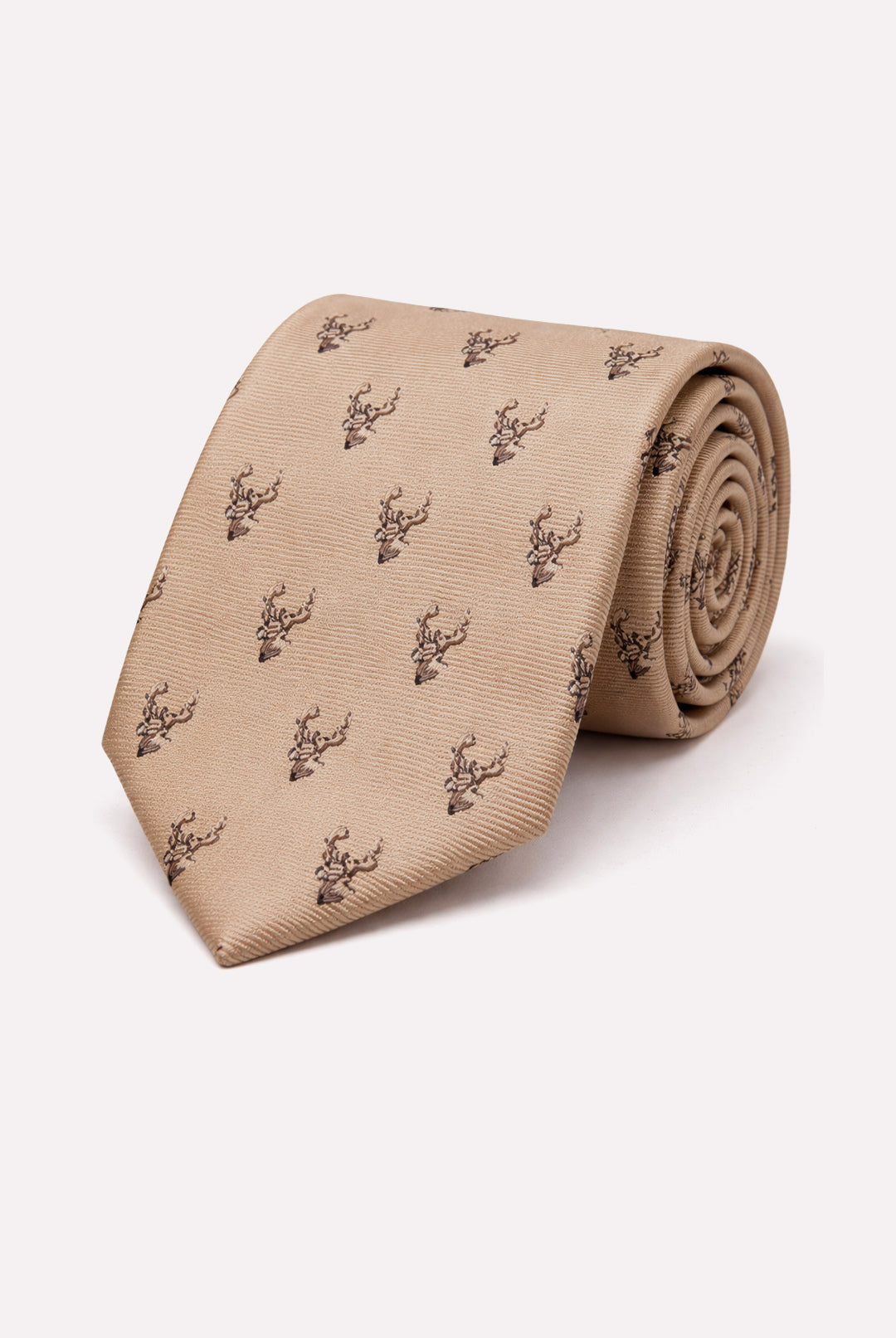 Stag on Twill Tie Set - Bronze 8014