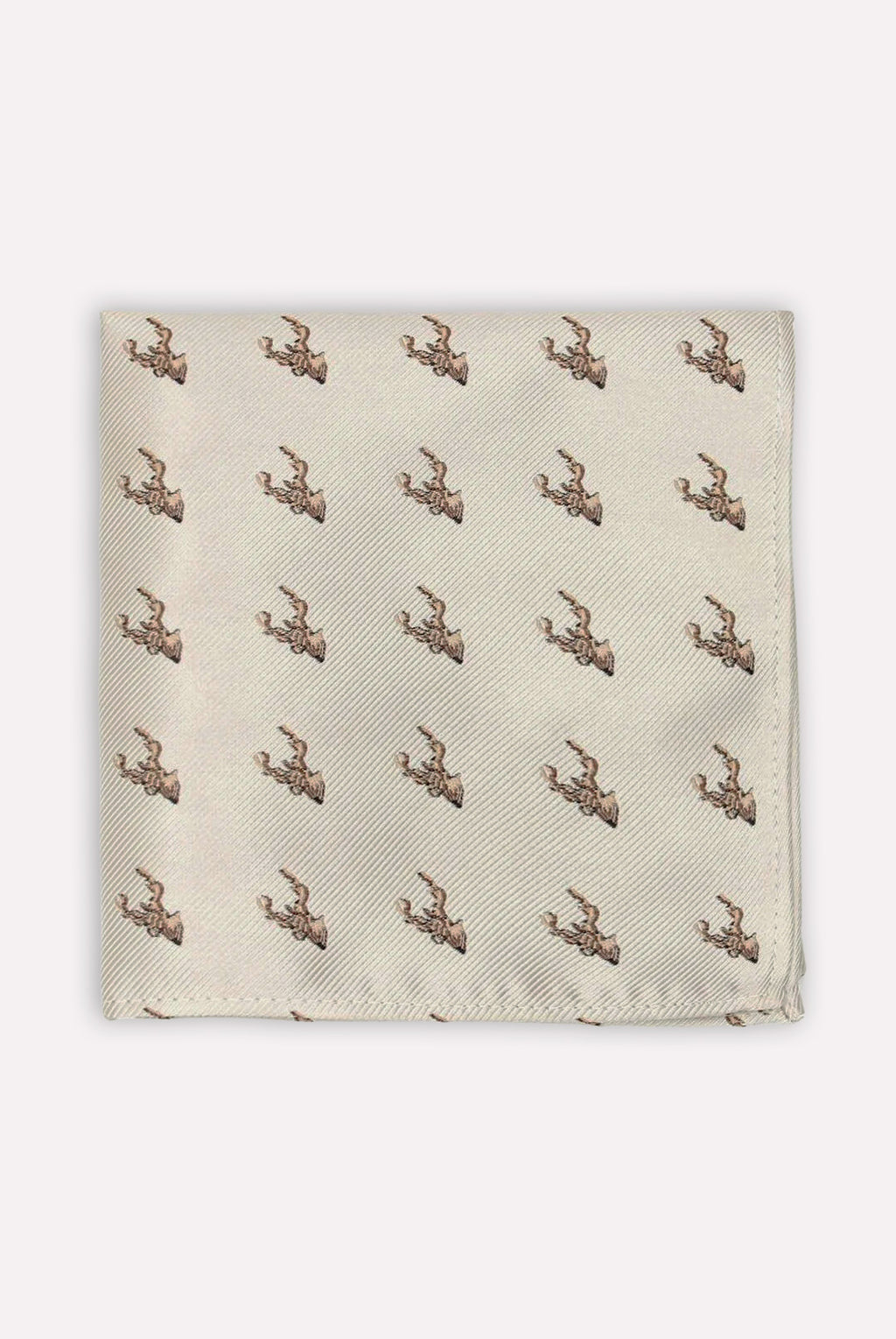 Stag on Twill Tie Set - Champagne 8014