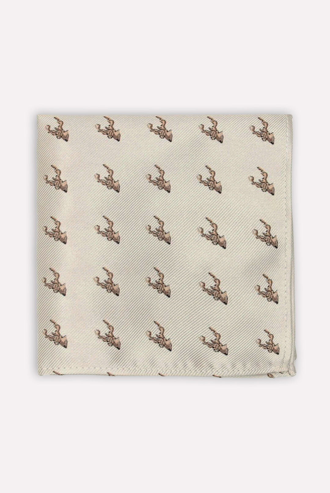 Stag on Twill Tie Set - Champagne 8014