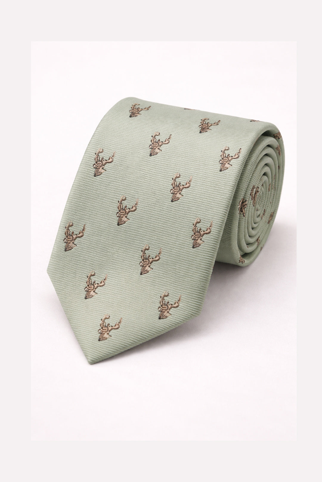 Stag on Twill Tie Set - Sage 8014/5