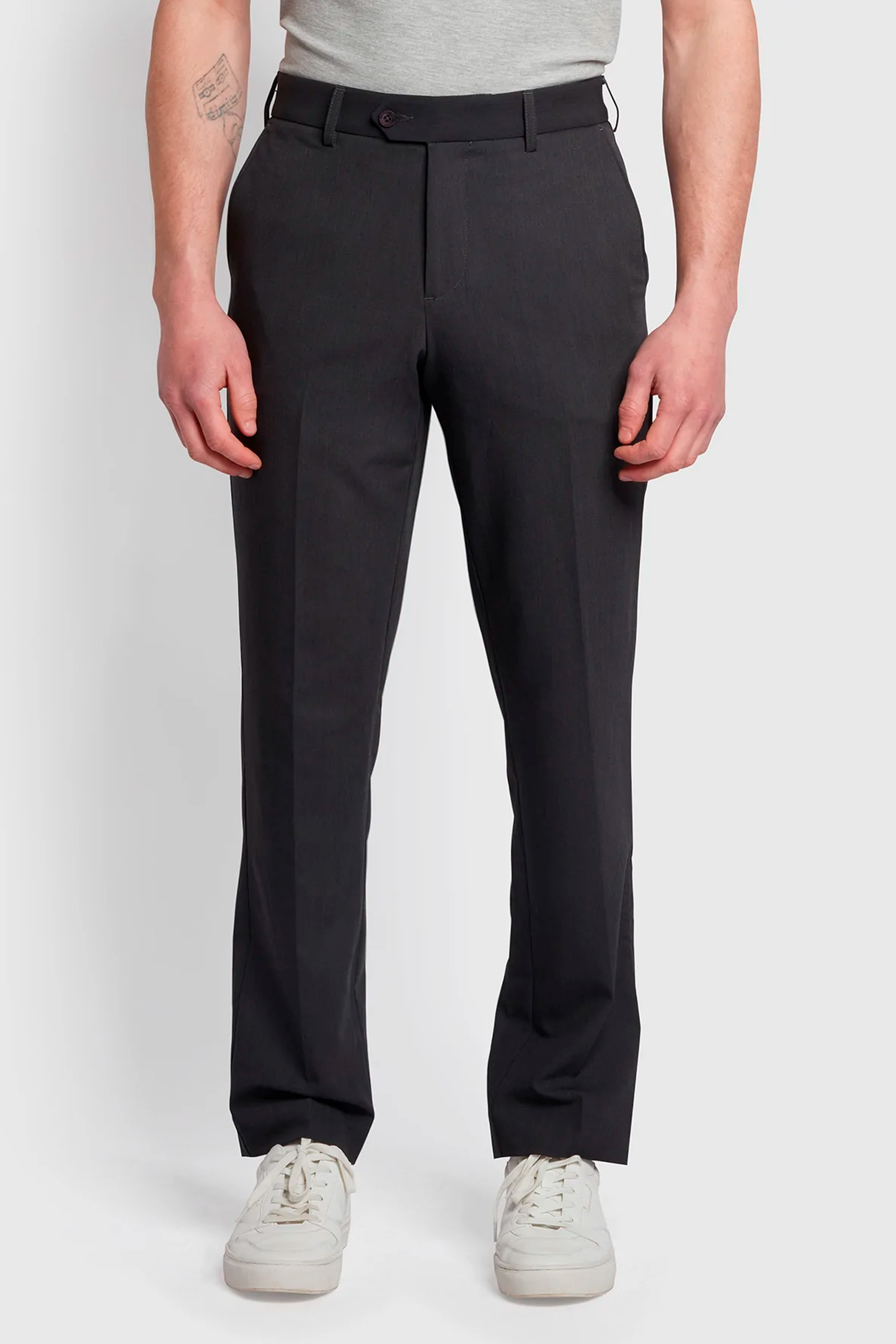 Farah Roachman 4 Way Stretch Trousers - Charcoal (King Sizes)