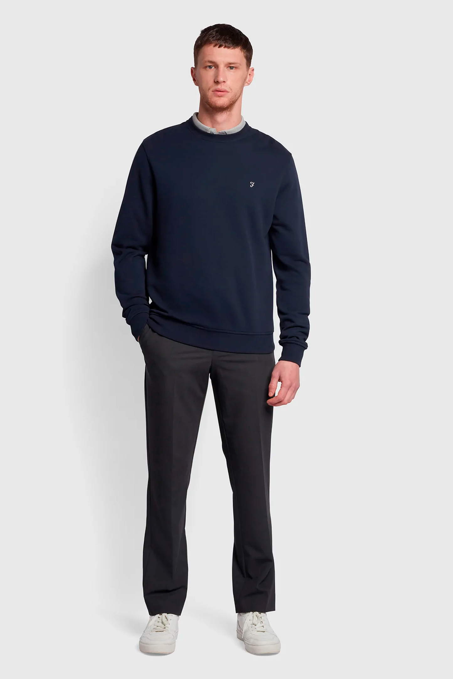 Farah Roachman 4 Way Stretch Trousers - Charcoal (King Sizes)