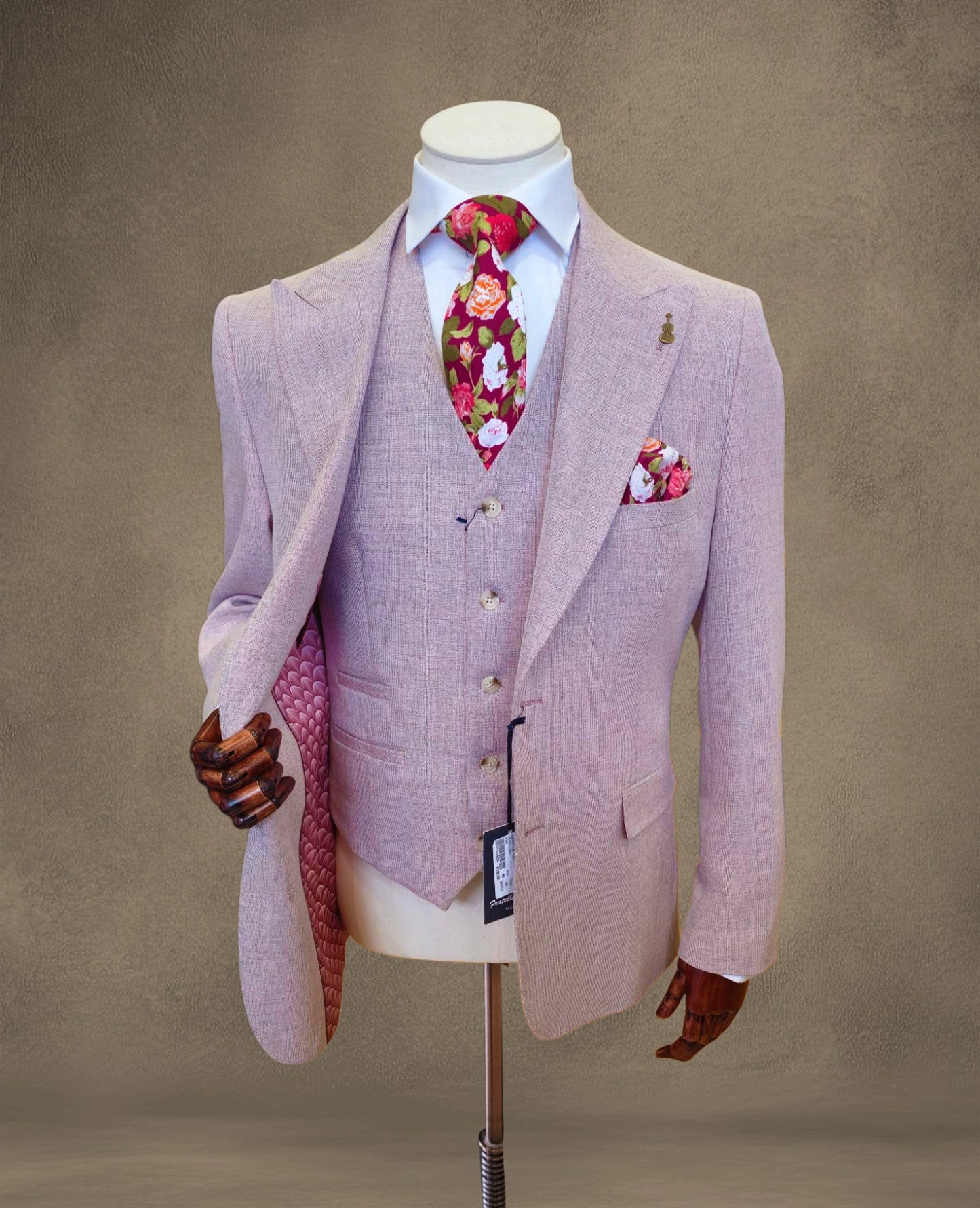 Mario 3 Piece Suit - Soft Pink Trouser