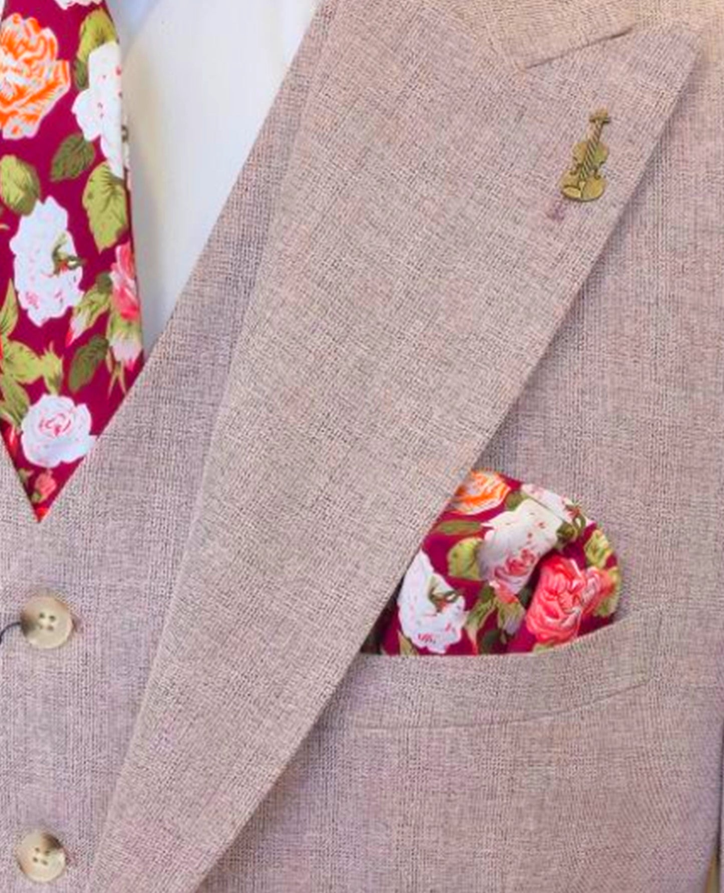 Mario 3 Piece Suit - Soft Pink Blazer