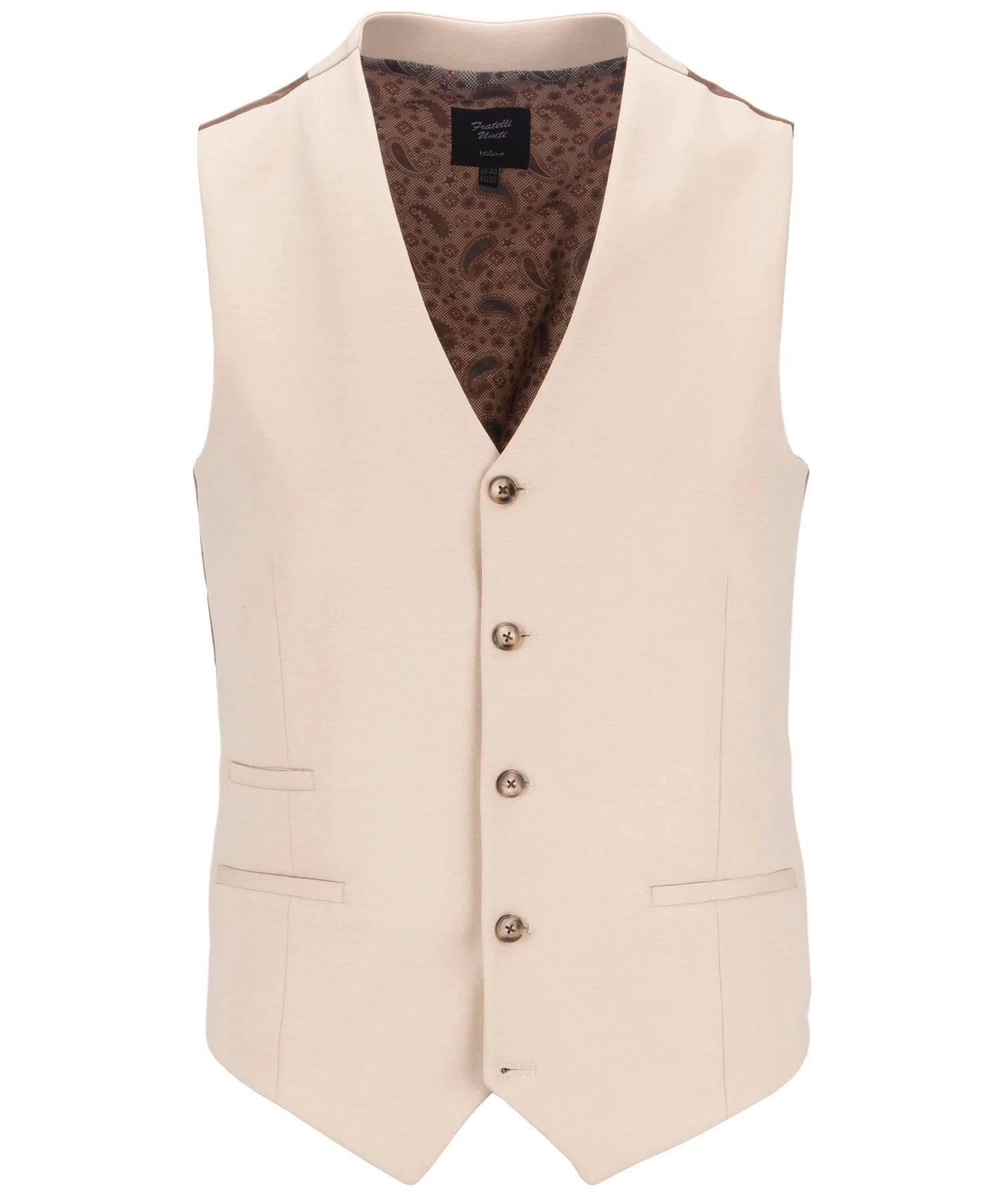 Matteo 3 Piece Suit - Stretch Stone Waistcoat