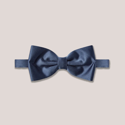 Satin Clip-On Bow Tie  French Navy
