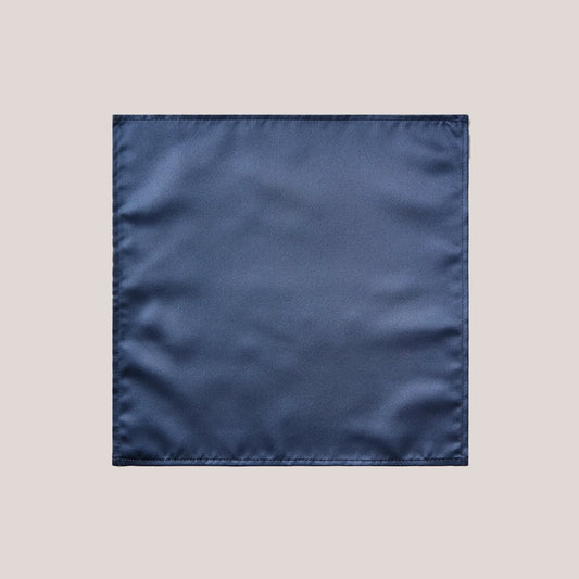 Plain Satin Hankie - French Navy