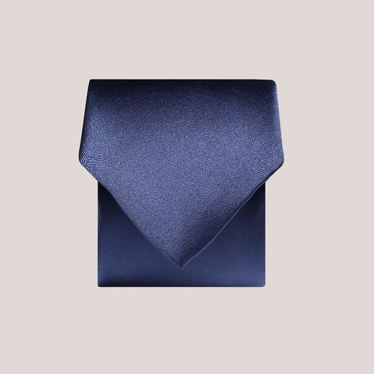 Plain Satin Tie - French Navy