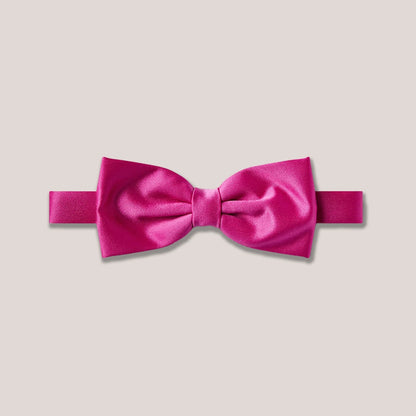Satin Clip-On Bow Tie - Fuchsia