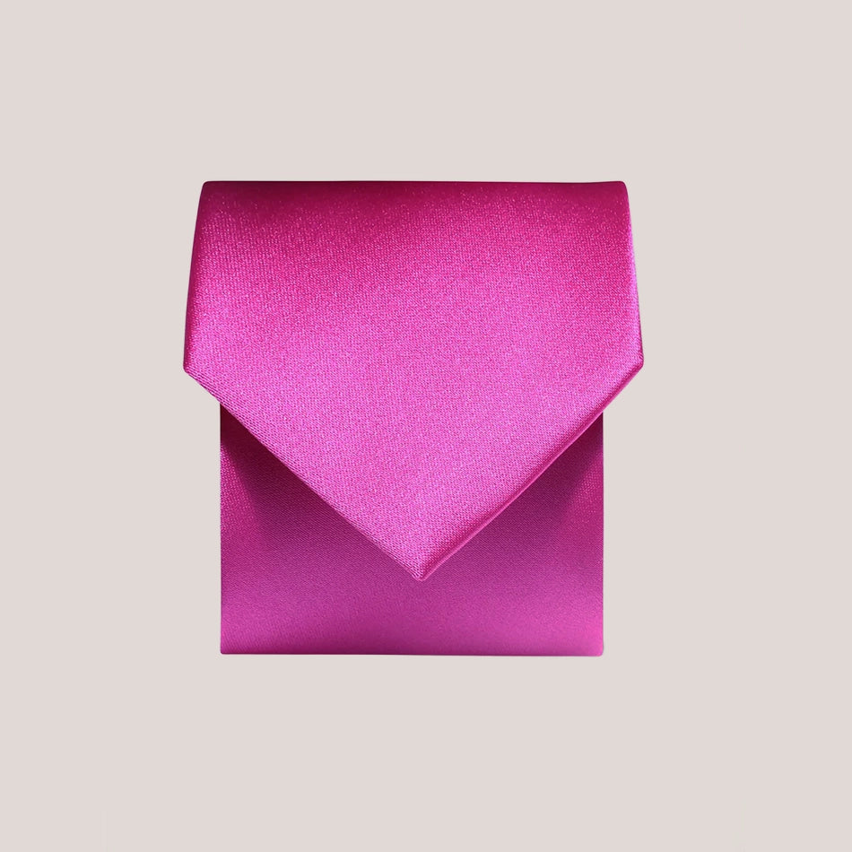 Slim Satin Tie - Fuchsia