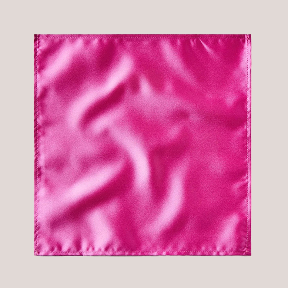 Plain Satin Hankie - Fuchsia