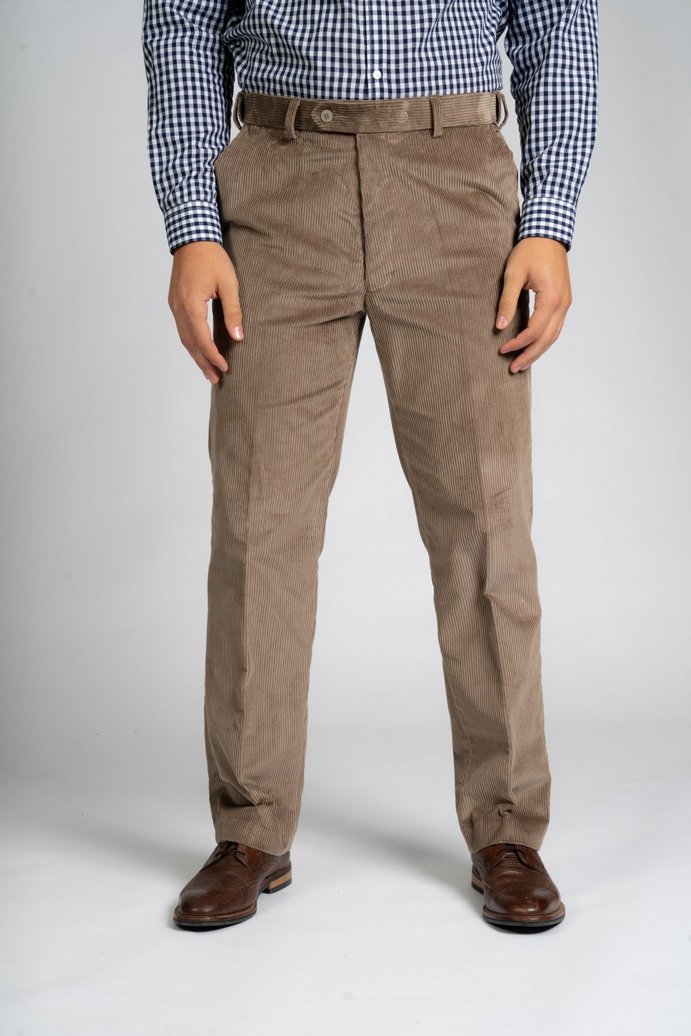 Expand -A- Band Cord Trouser - Stone King Sizes