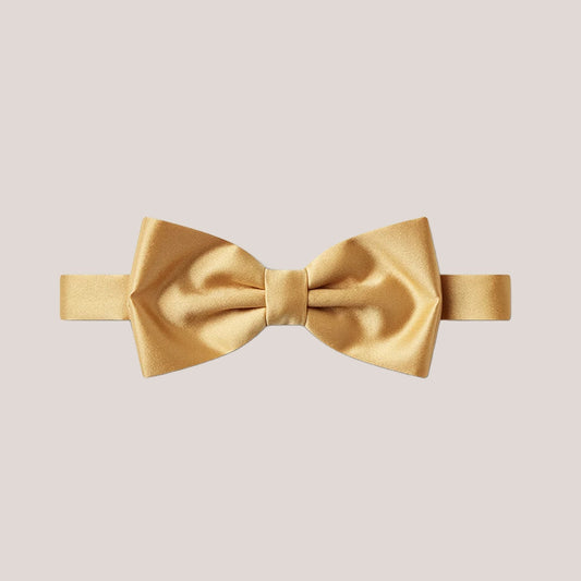 Satin Clip-On Bow Tie - Gold