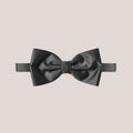 Satin Clip-On Bow Tie - Gun Metal Grey