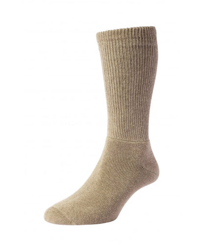 Cotton Diabetic Sock - HJ1351 - Oatmeal