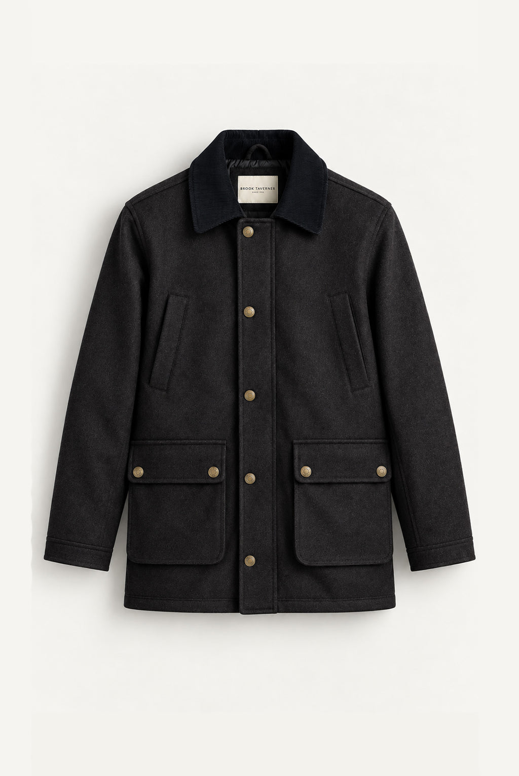 Holloway Wool-Blend Coat – Dark Brown
