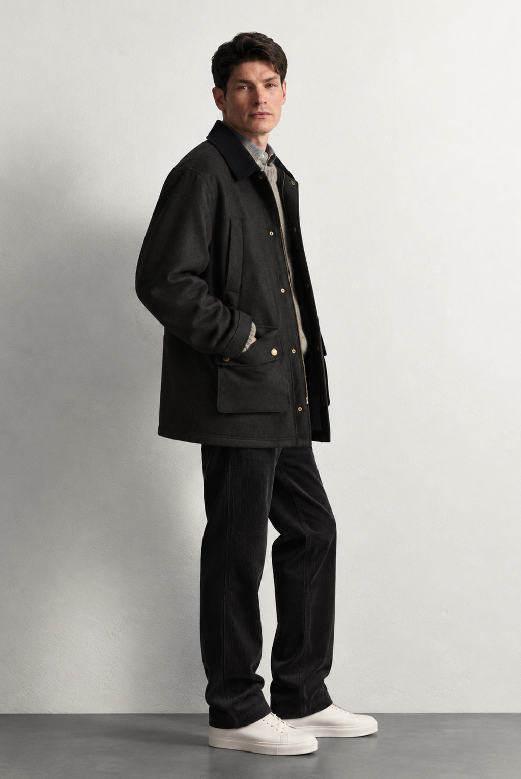 Holloway Wool-Blend Coat – Dark Brown