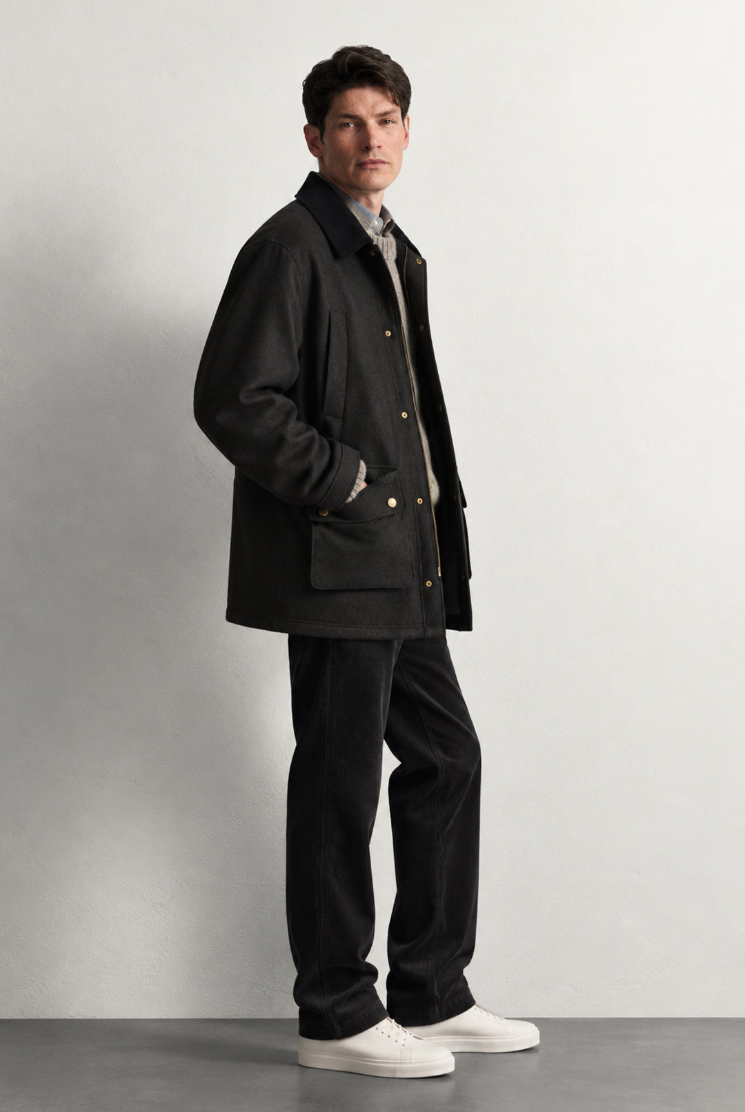 Holloway Wool-Blend Coat – Dark Brown
