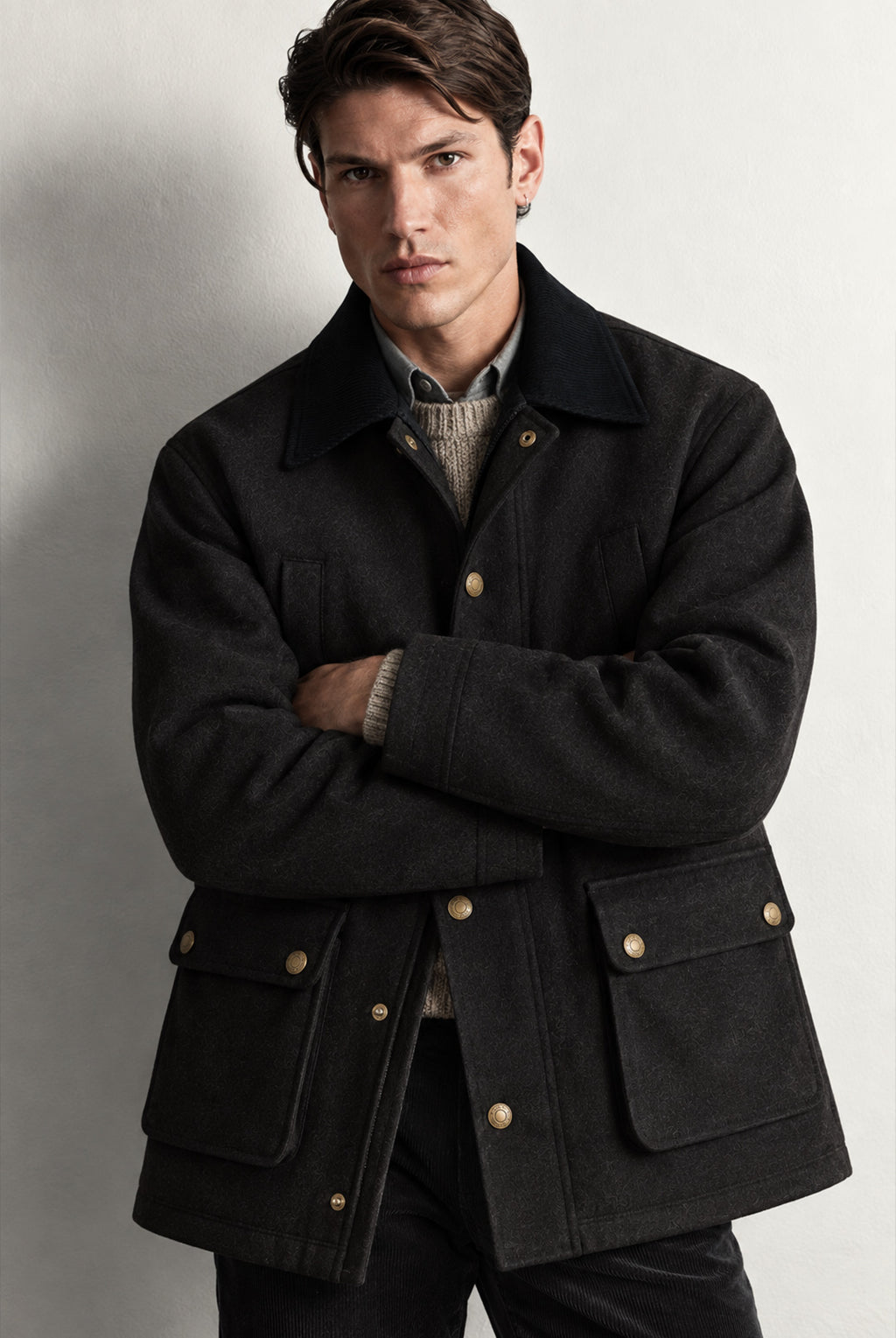 Holloway Wool-Blend Coat – Dark Brown