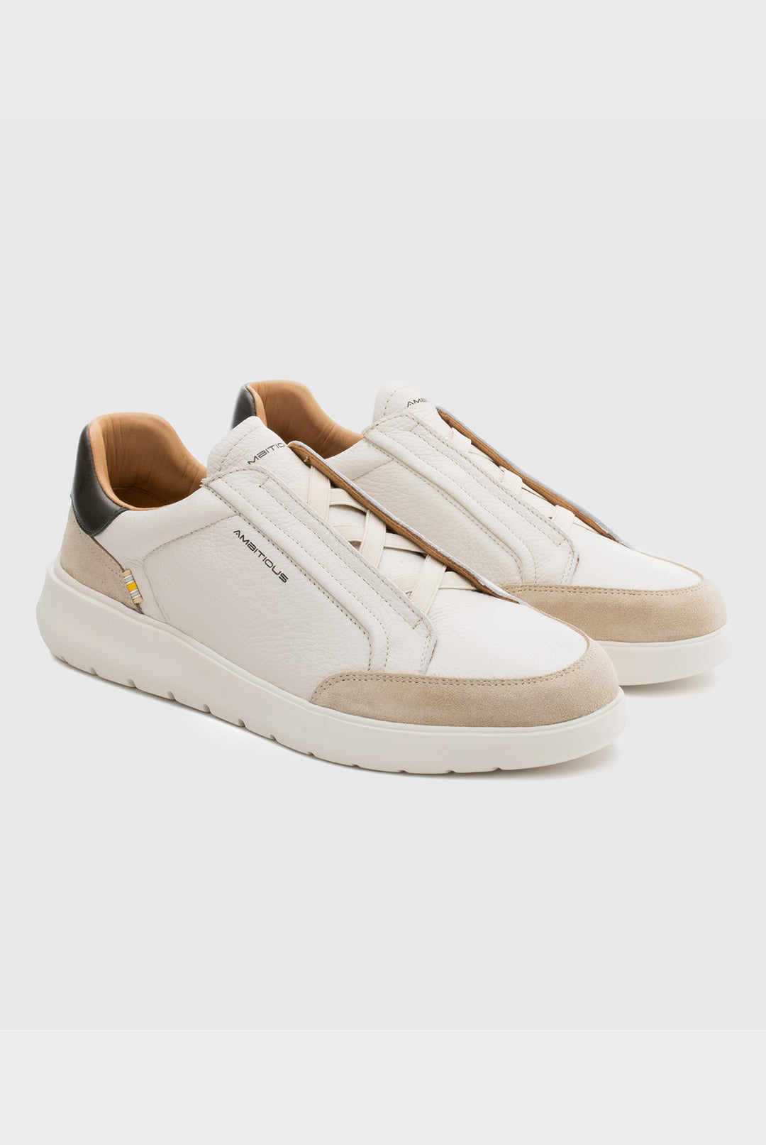 Hover Slip-On Trainer - White | Beige | Navy Combi