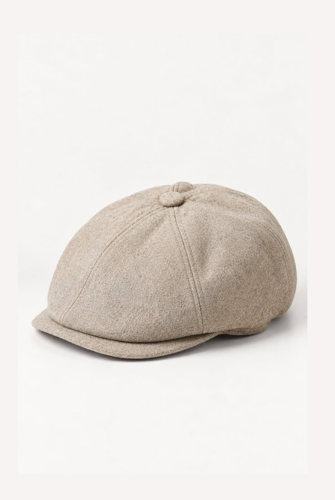 Hudson Melton News Boy Wool Cap - Stone