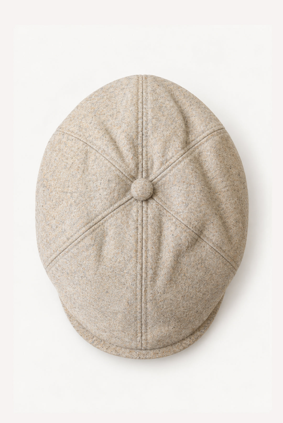 Hudson Melton News Boy Wool Cap - Stone