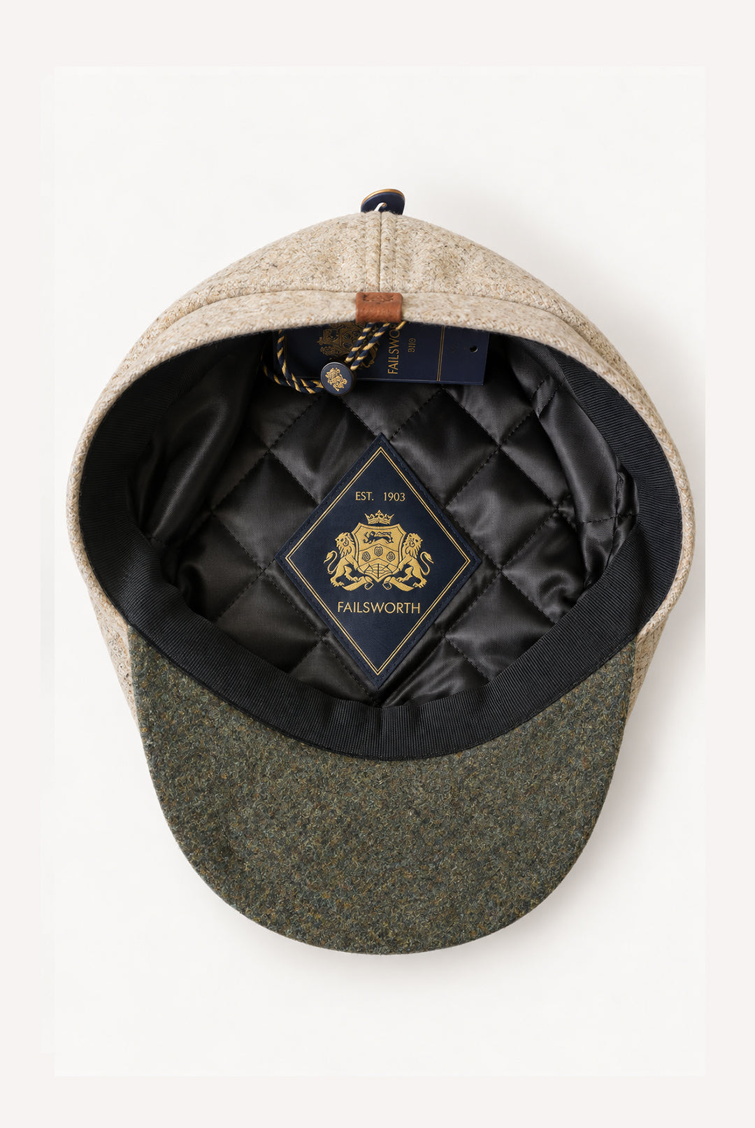 Hudson Melton News Boy Wool Cap - Stone