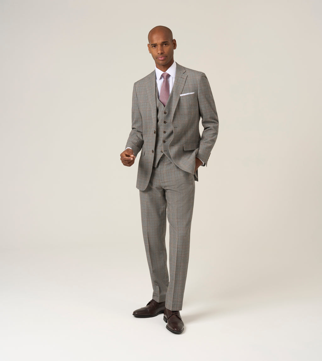 Haley Grey/Brown Prince of Wales Check - Jacket