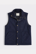 Wool-Blend Melton Gilet - Navy