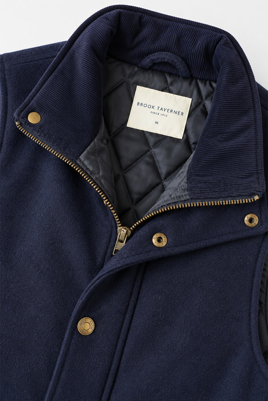 Wool-Blend Melton Gilet - Navy