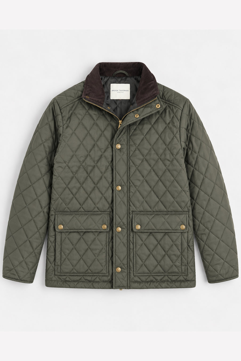 Haycock Water Repellent Quilted Coat - Khaki