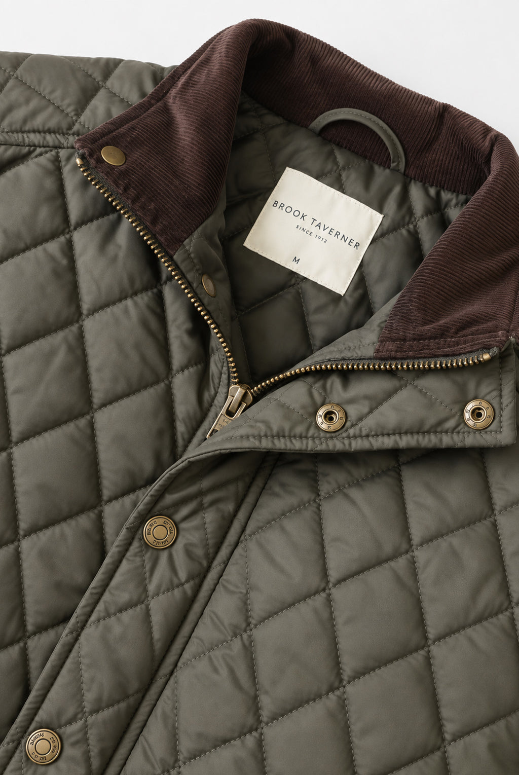 Haycock Water Repellent Quilted Coat - Khaki