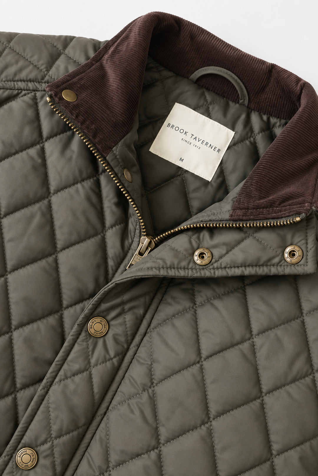 Haycock Water Repellent Quilted Coat - Khaki