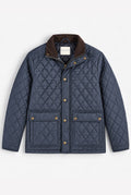Haycock Water Repellent Quilted Coat - Navy