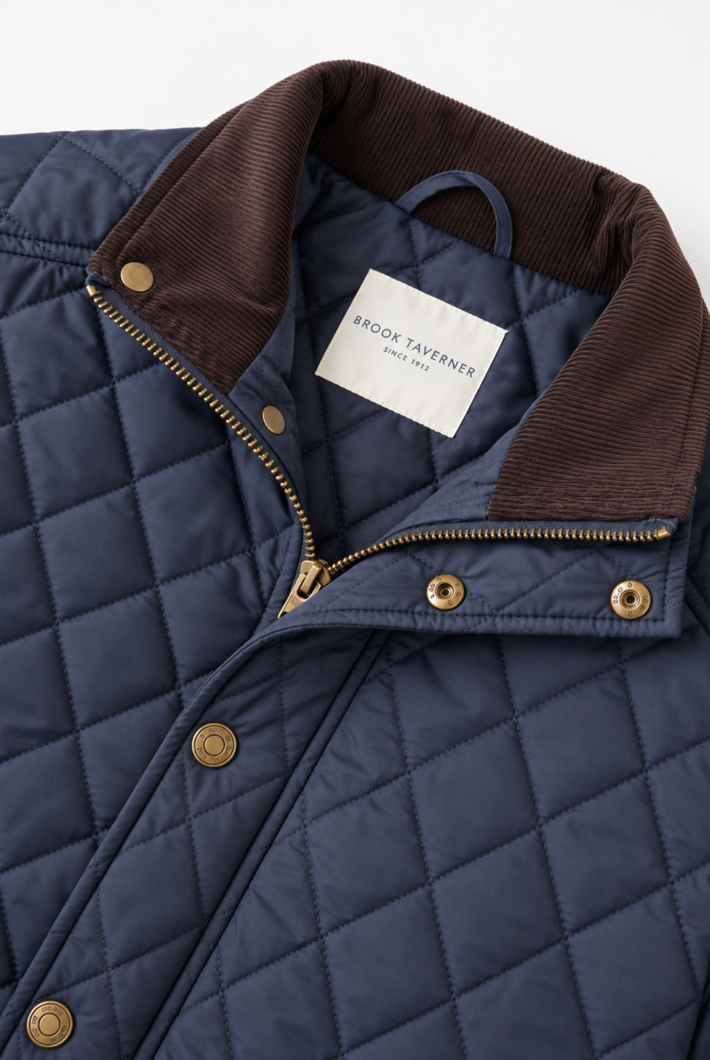 Haycock Water Repellent Quilted Coat - Navy