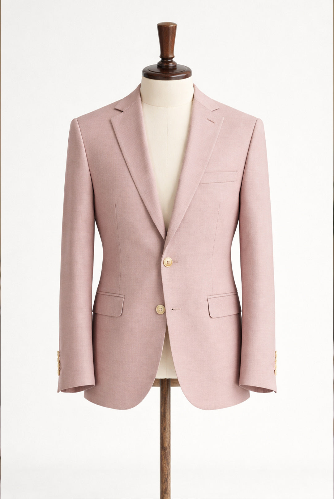 Tailored Fit Hayton Pink Textured Suit - Jacket