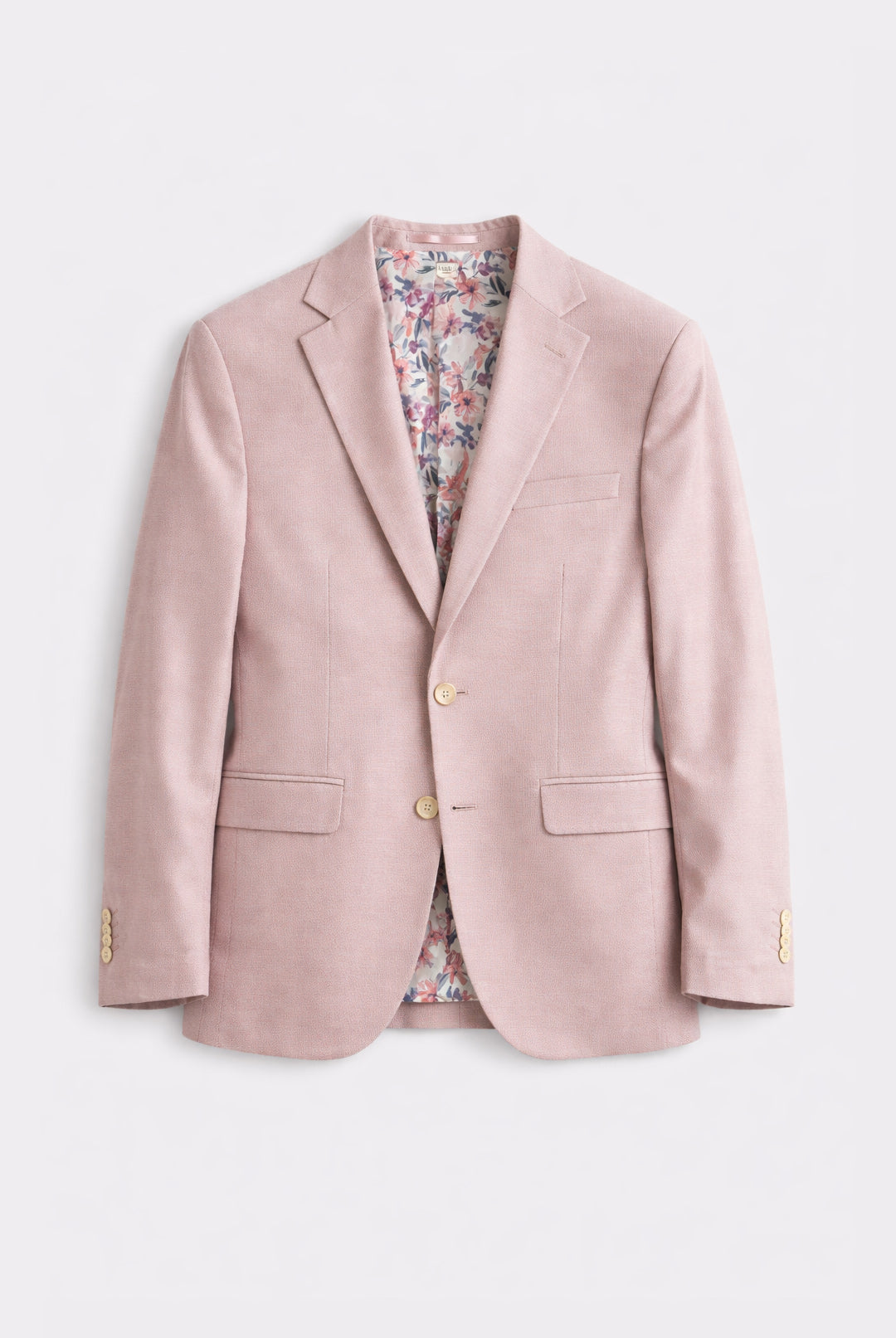 Tailored Fit Hayton Pink Textured Suit - Jacket
