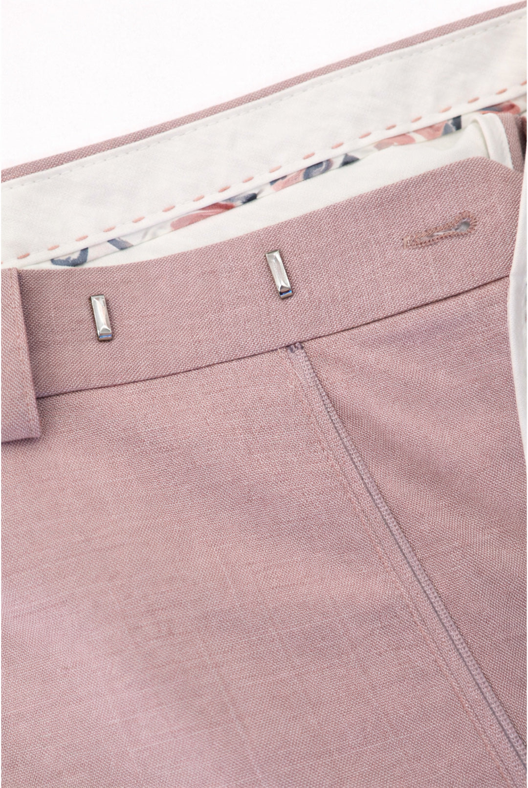 Tailored Fit Hayton Pink Textured Suit - Trousers