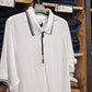 Remus Uomo White Polo Shirt with Zip - Size Medium LAST ONE