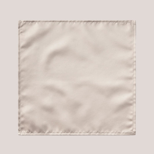 Plain Satin Hankie - Ivory