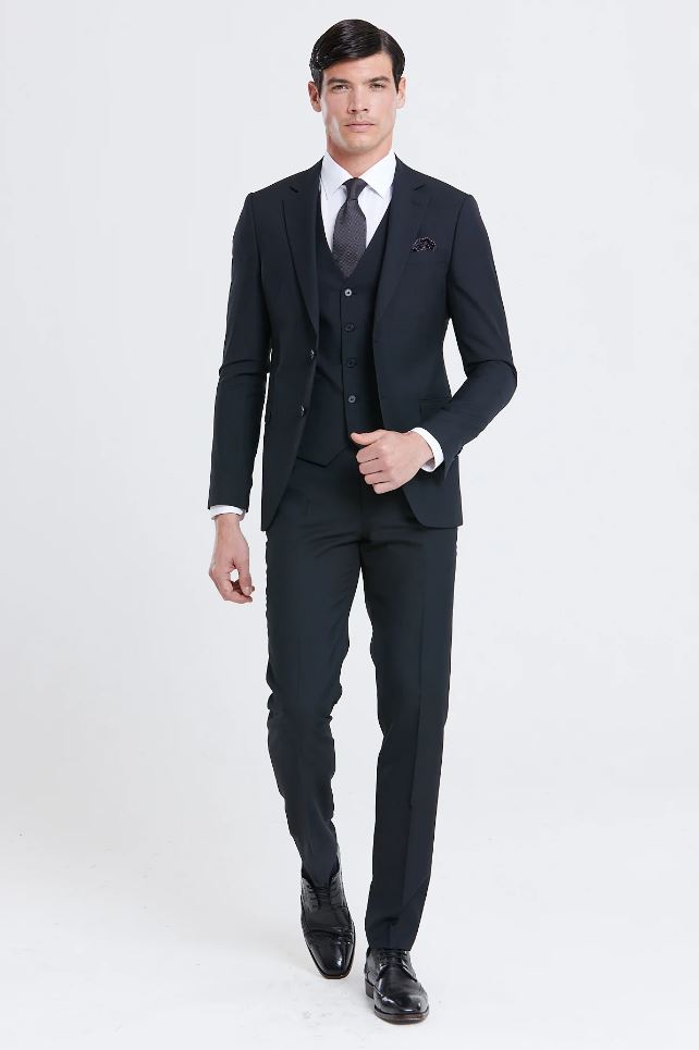 James Tailored Fit Trousers - Black