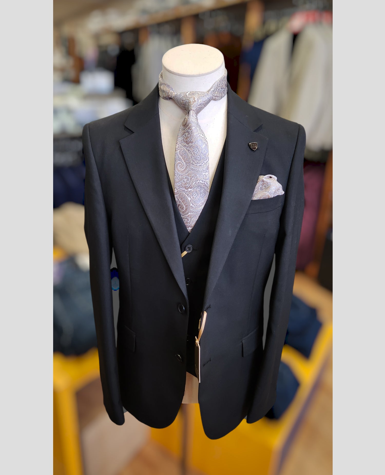 James Tailored Fit Suit Jacket - Black