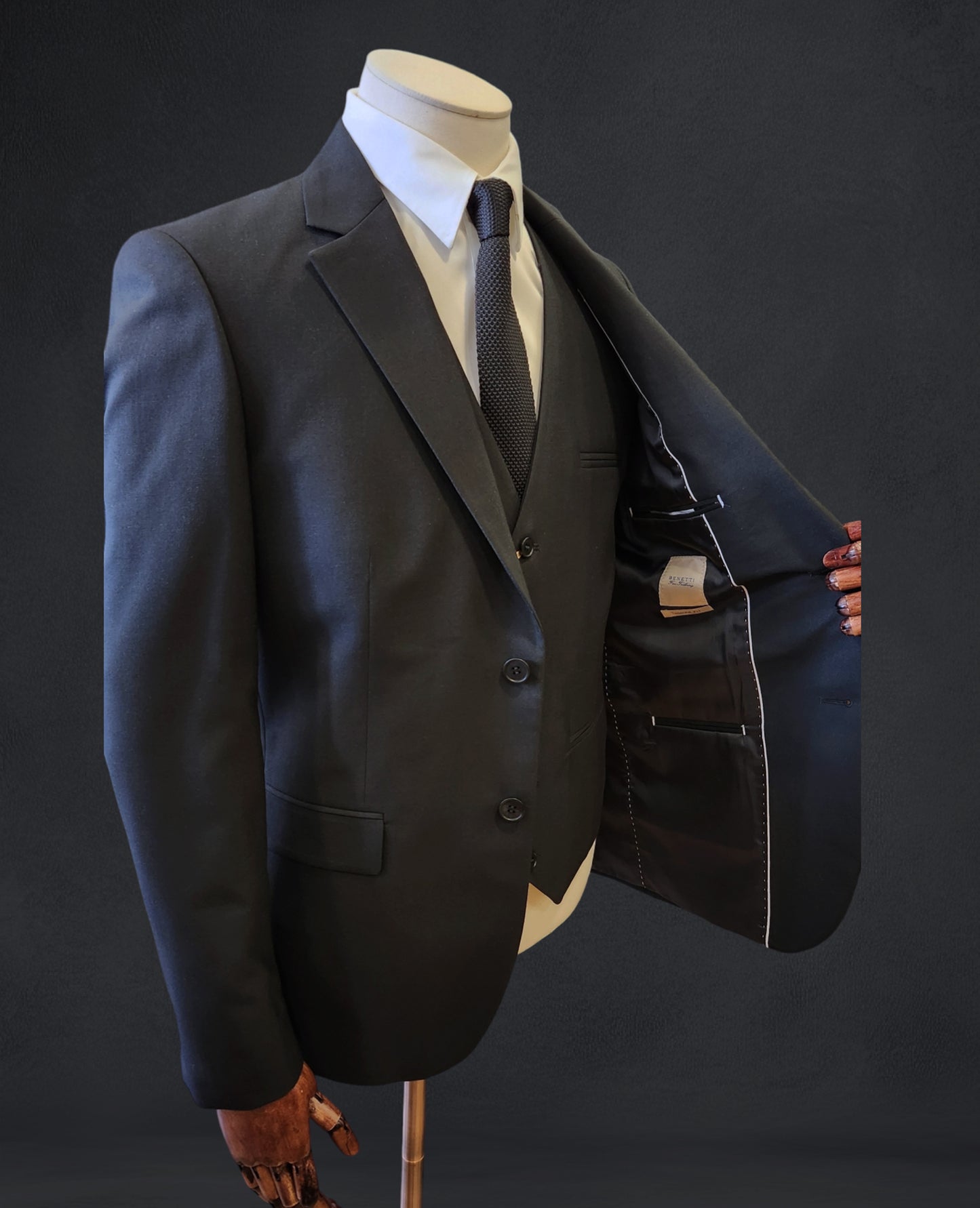 James Tailored Fit Suit Jacket - Black