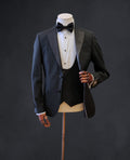 James Tailored Fit Scoop Waistcoat - Black